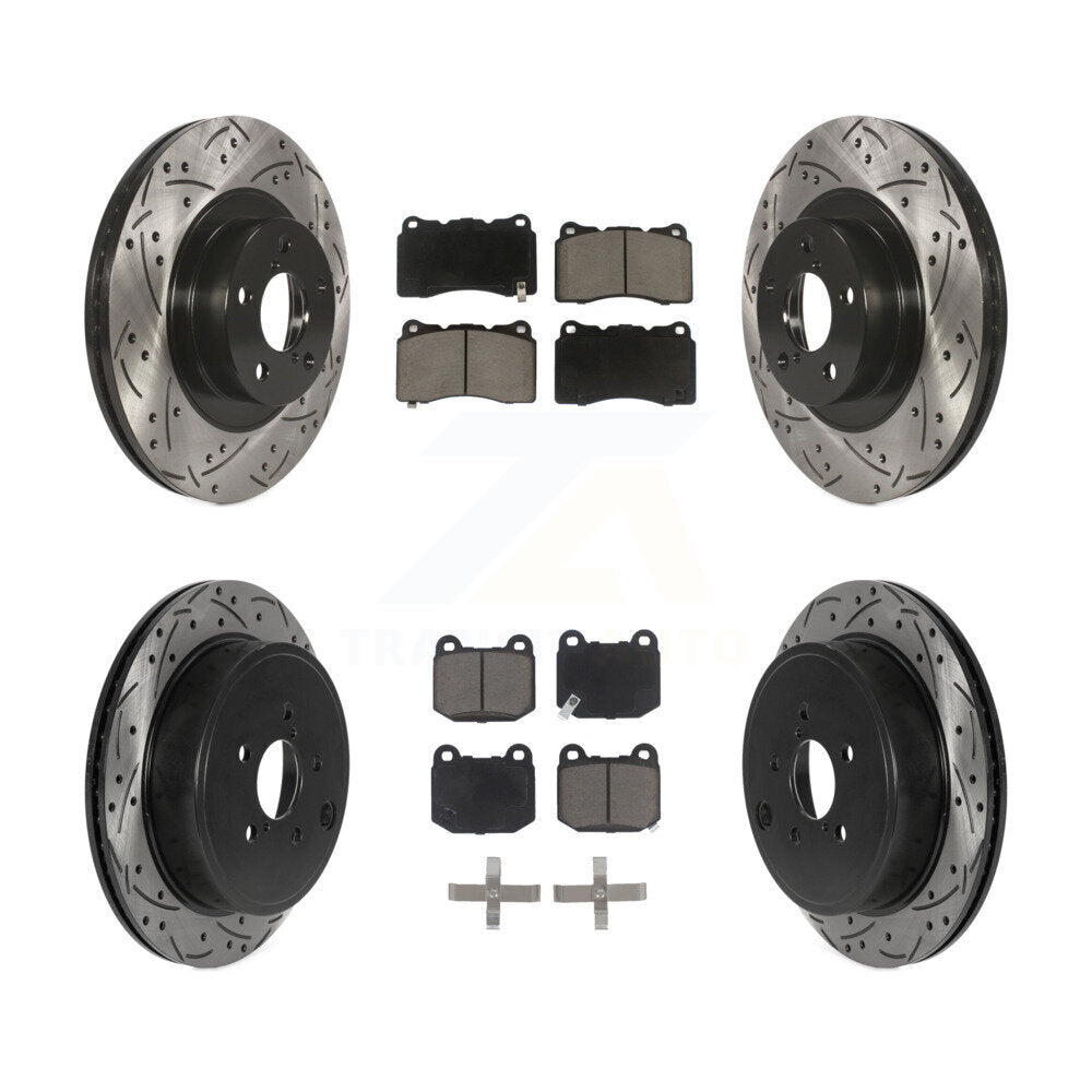 Kit de plaquettes en céramique pour Rotor de frein à disque fendu, revêtement avant et arrière, pour Toyota 8