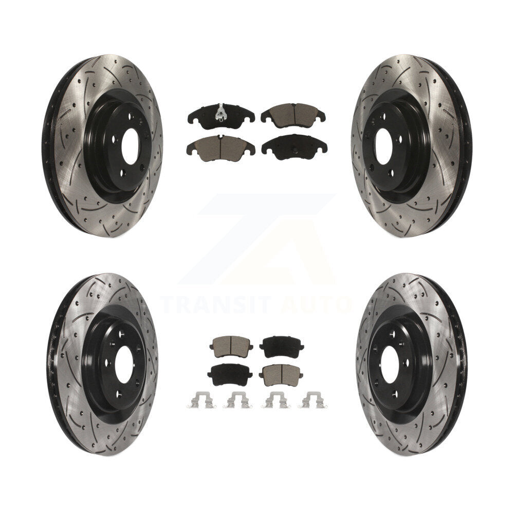 Kit de plaquettes en céramique pour Rotors de frein à disque, fente de perçage avant et arrière, pour Audi Q5 S4 S