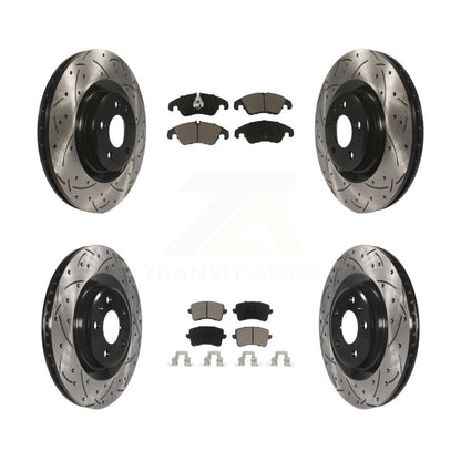 Kit de plaquettes en céramique pour Rotors de frein à disque, fente de perçage avant et arrière, pour Audi Q5 S4 S