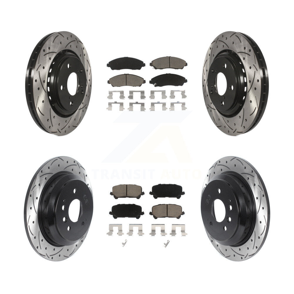 Kit de plaquettes en céramique pour Rotor de frein à disque, fente de perçage avant et arrière, pour Honda Pilot Ridgelin