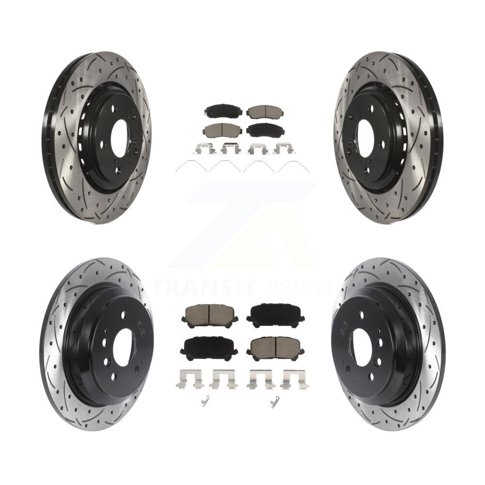 Kit de plaquettes en céramique pour Rotor de frein à fente avant et arrière, pour Honda Passpor 2019 – 2024
