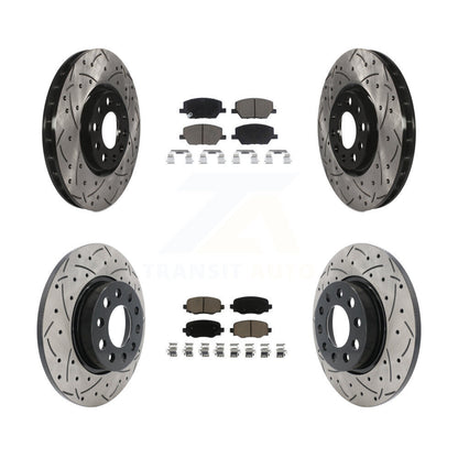 Kit de plaquettes de frein en céramique, Rotors de frein à fente avant et arrière, pour Jeep Renegade Fiat 500