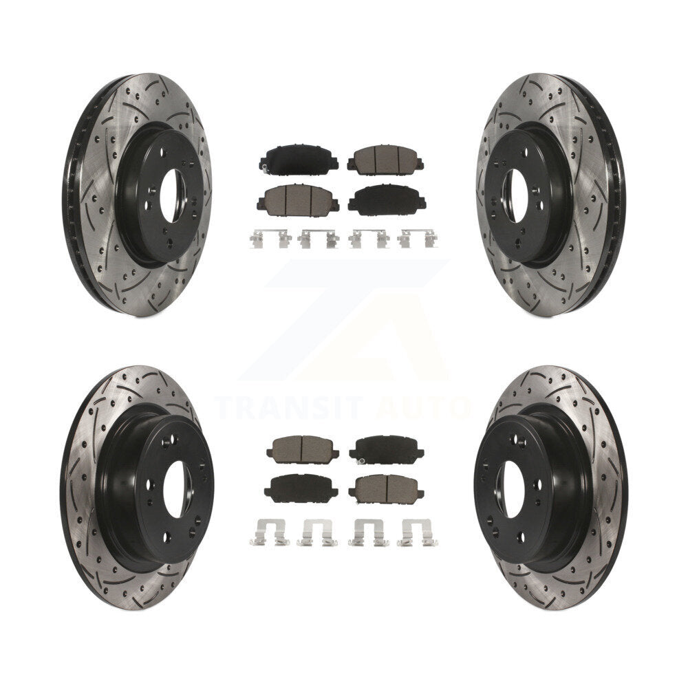 Kit de plaquettes en céramique pour Rotors de frein à disque, fente de perçage avant et arrière, pour Honda HR-2016 – 2022
