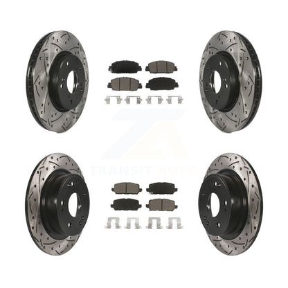 Kit de plaquettes en céramique pour Rotors de frein à disque, fente de perçage avant et arrière, pour Honda HR-2016 – 2022