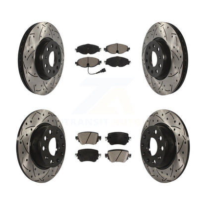 Kit de plaquettes en céramique pour Rotor de frein, fente de perçage avant et arrière, pour Volkswagen Golf SportWage