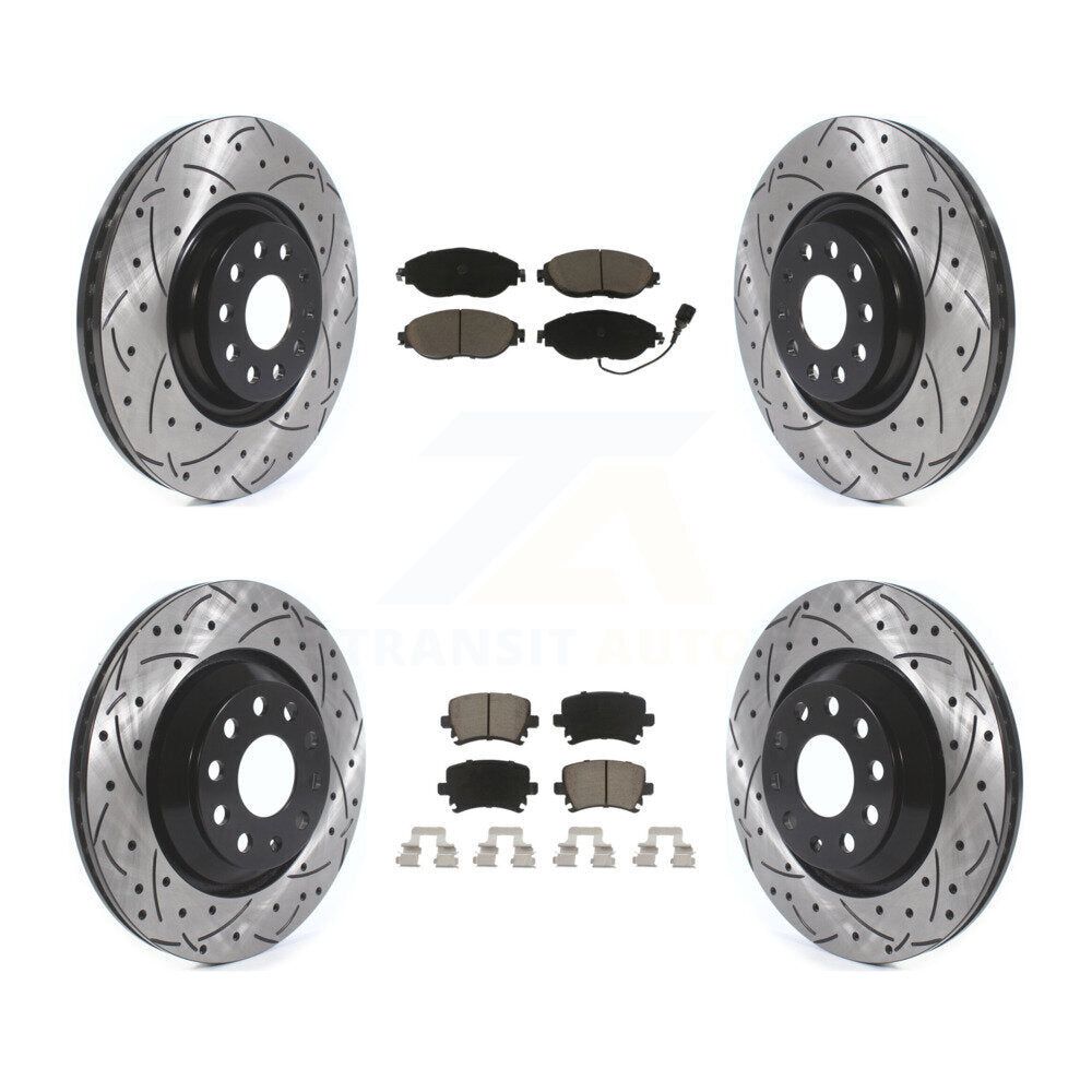 Kit de plaquettes en céramique pour Rotor de frein à disque, fente de perçage avant et arrière, pour Volkswagen GT