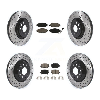 Kit de plaquettes en céramique pour Rotor de frein à disque, fente de perçage avant et arrière, pour Volkswagen GT