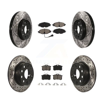 Kit de plaquettes en céramique pour Rotor de frein, fente de perçage avant et arrière, pour Volkswagen Golf SportWage