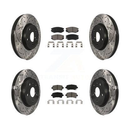 Kit de plaquettes de frein en céramique, Rotors de frein à fente avant et arrière, pour Chevrolet Malibu Impal