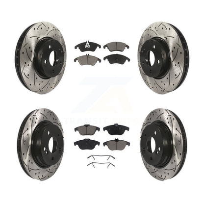 Kit de plaquettes de frein en céramique, Rotors de frein à fente avant et arrière, pour Mercedes-Benz C300 C35