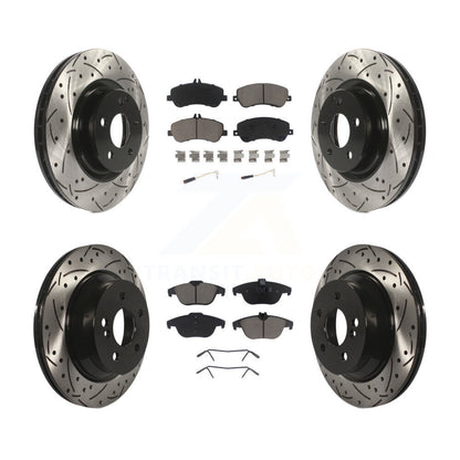 Kit de plaquettes en céramique pour rotors de frein à disque, fente de perçage avant et arrière, pour Mercedes-Benz GLK35