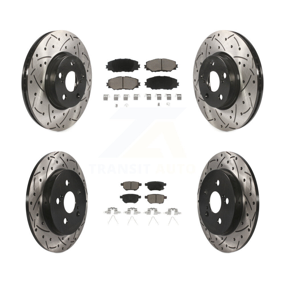 Kit de plaquettes en céramique pour Rotor de frein, fente de perçage avant et arrière, pour Toyota Corolla Matrix Vib