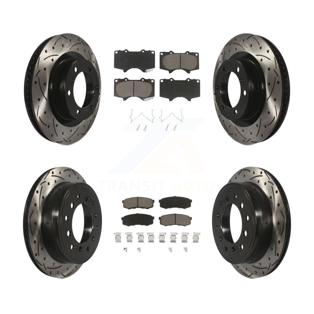 Kit de plaquettes en céramique pour Rotor de frein, fente de perçage avant et arrière, pour Toyota 4Runner Lexus GX46