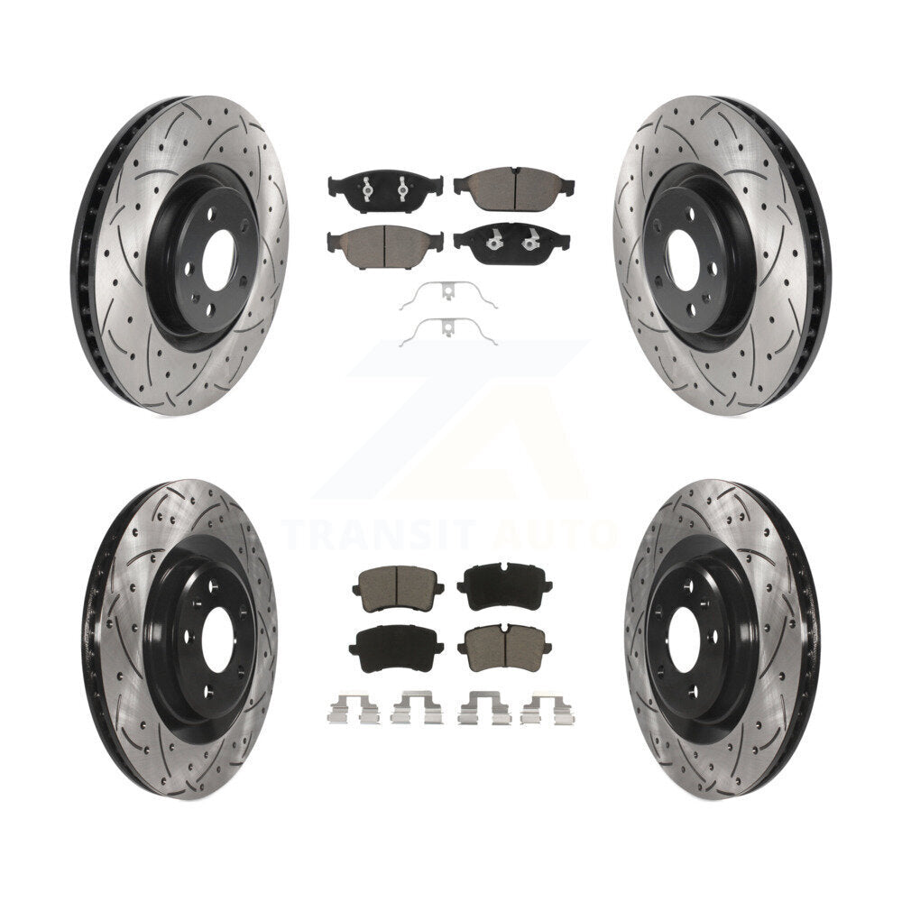 Kit de plaquettes en céramique pour Rotors de frein à disque à fente avant et arrière, pour Audi A6 Quattro A
