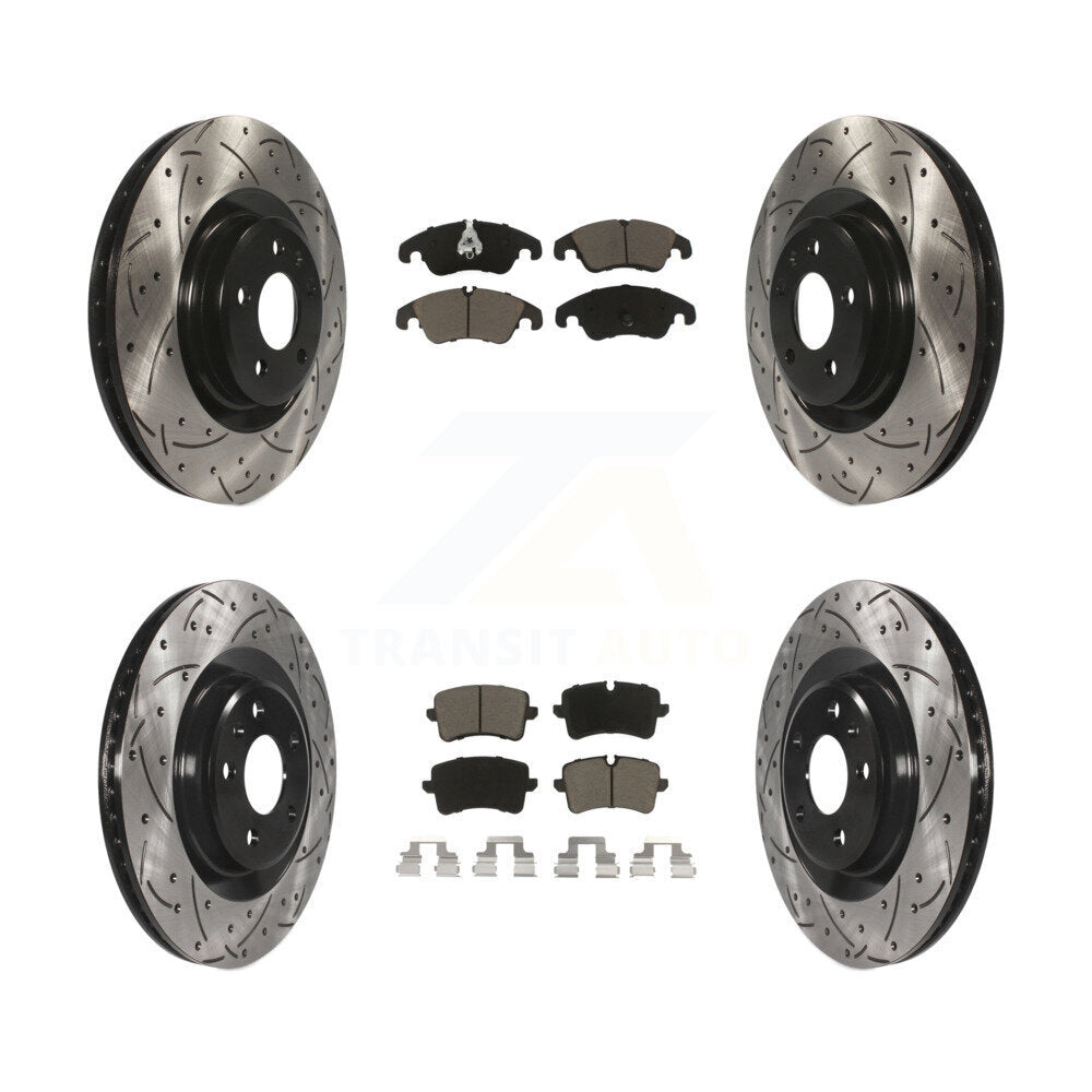 Kit de plaquettes en céramique pour Rotors de frein à disque à fente avant et arrière, pour Audi A6 Quattro A