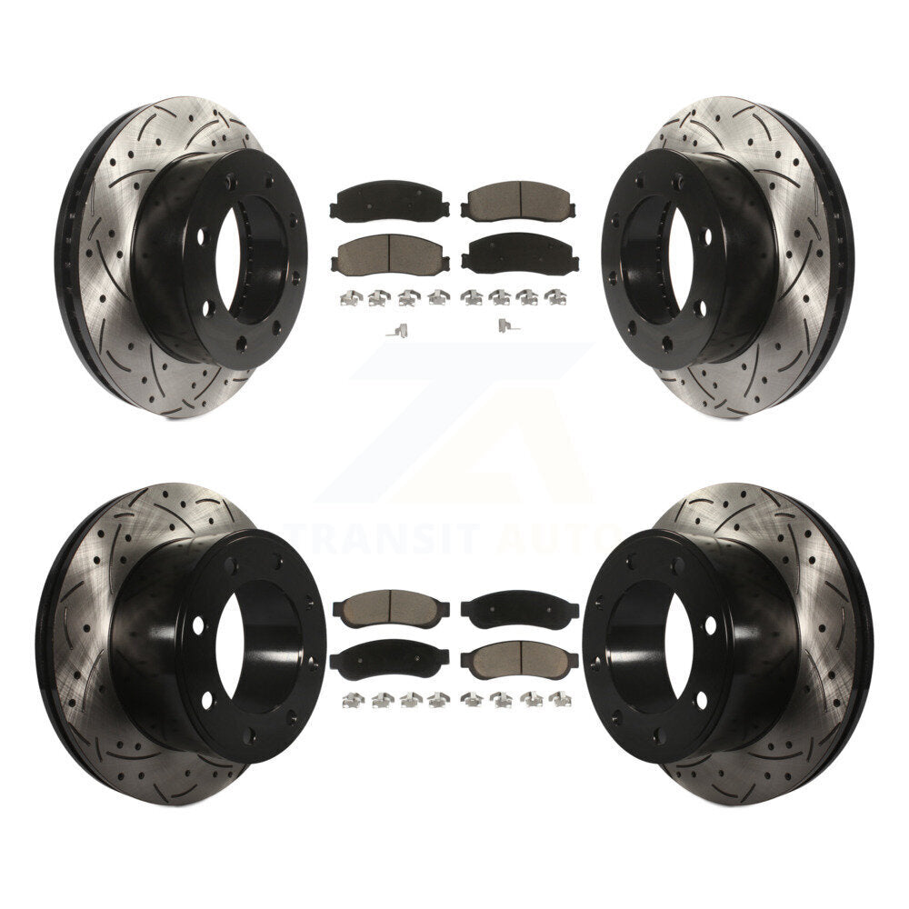 Kit de plaquettes en céramique pour rotors de frein avant et arrière, pour Ford F-350 Super Duty 4W