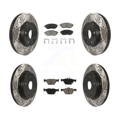 Kit de plaquettes de frein en céramique, Rotors de frein à fente avant et arrière percés pour Subaru Legacy 2015 2.5