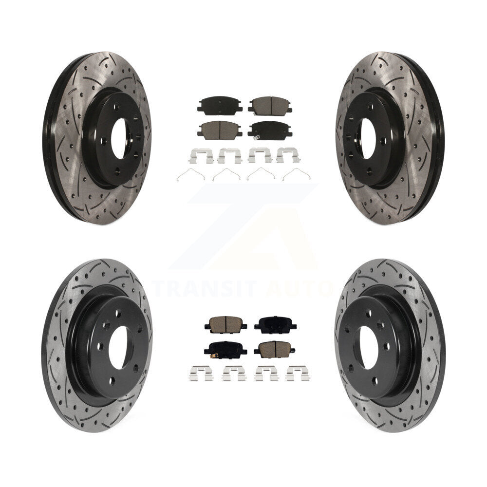 Kit de plaquettes en céramique pour Rotor de frein à disque, fente de perçage pour manteau avant et arrière, pour Chevrolet Malib