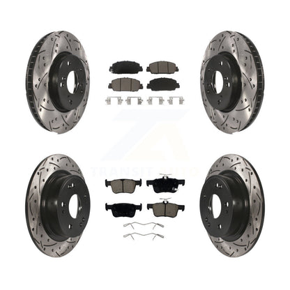 Kit de plaquettes en céramique pour Rotor de frein à disque, fente percée, revêtement avant et arrière, pour Honda Accor