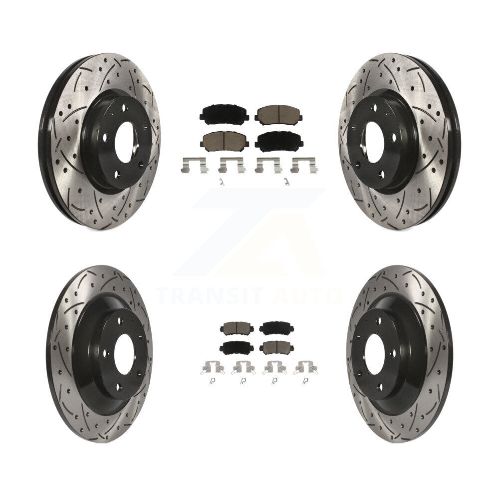 Kit de plaquettes en céramique pour Rotors de frein à disque, fente de perçage avant et arrière, pour Mazda CX-2013 – 2015