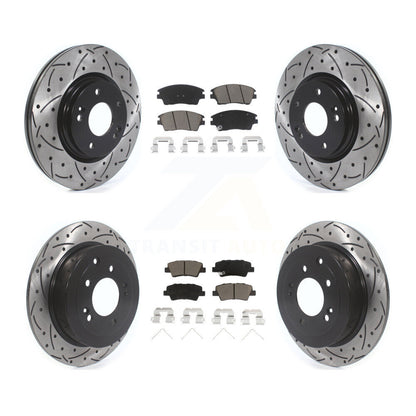 Kit de plaquettes de frein en céramique, Rotors de frein à disque à fente avant et arrière pour Hyundai Tucson Ki