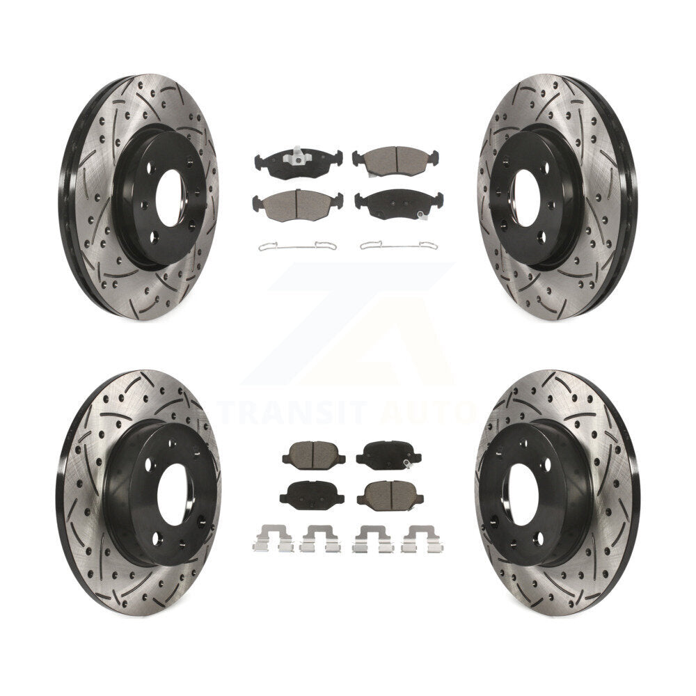 Kit de plaquettes en céramique pour rotors de frein à disque fendus, revêtement avant et arrière, pour Fiat 50