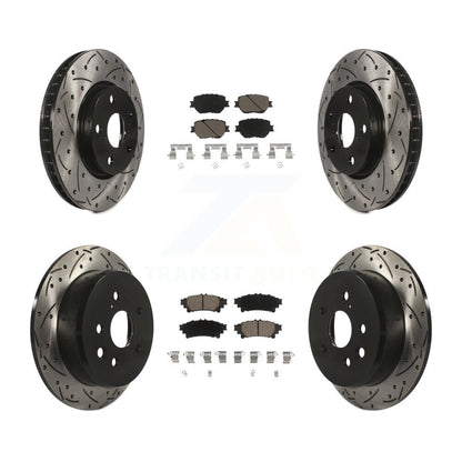 Kit de plaquettes en céramique pour rotors de frein à disque à fente percée avant et arrière pour Lexus IS25