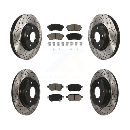 Kit de rotor de frein à disque et de plaquettes en céramique, fente avant et arrière percée, pour Mazda 2016 – 2018