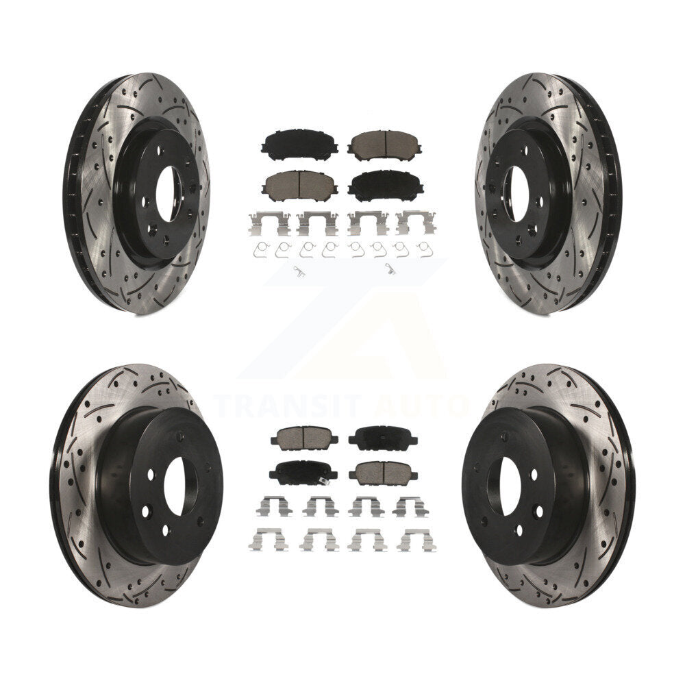 Kit de plaquettes en céramique pour Rotor de frein, fente de perçage avant et arrière, pour Nissan Rogue Sport Qashqa
