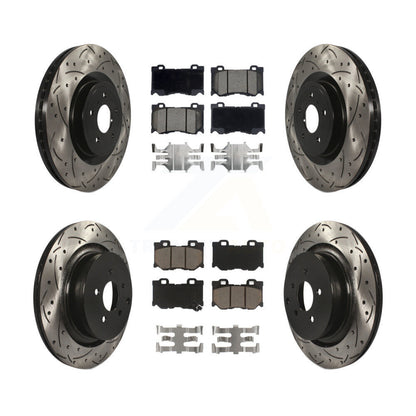 Kit de plaquettes en céramique pour rotors de frein à disque, fente de perçage avant et arrière, pour INFINITI FX5