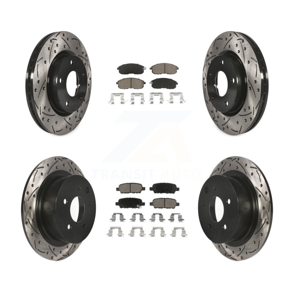 Kit de plaquettes en céramique pour Rotors de frein à disque, fente de perçage avant et arrière, pour Nissan Sentr