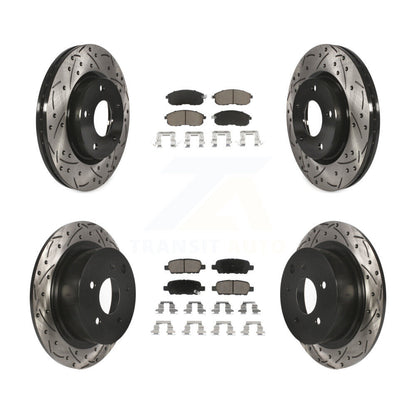 Kit de plaquettes en céramique pour Rotors de frein à disque, fente de perçage avant et arrière, pour Nissan Sentr