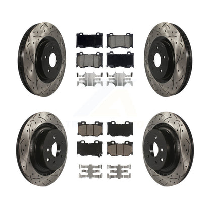 Kit de plaquettes en céramique pour Rotor de frein, fente de perçage avant et arrière, pour INFINITI G37 RW 2009 – 2013