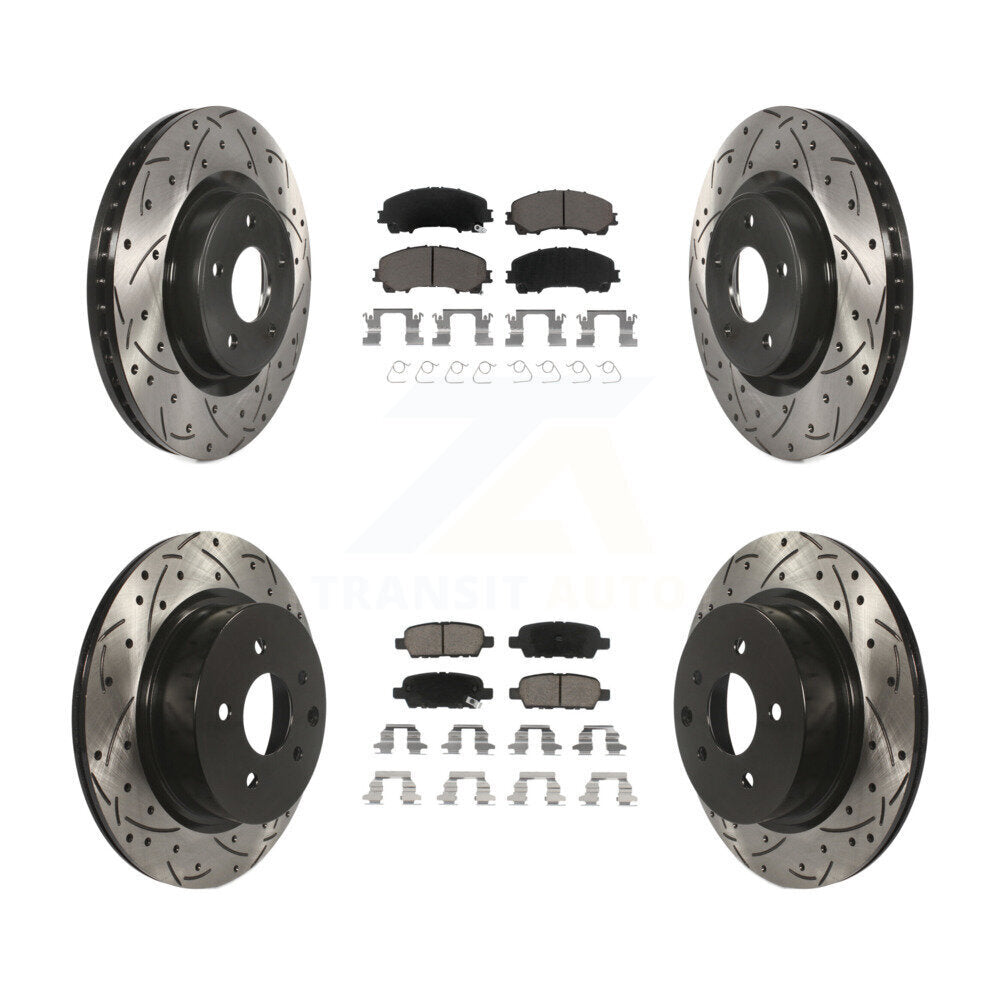 Kit de plaquettes de frein en céramique pour rotors de frein avant et arrière, pour INFINITI QX5 2016 – 2017