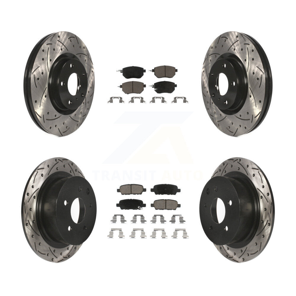 Kit de plaquettes en céramique pour Rotors de frein à disque, fente de perçage avant et arrière, pour Nissan Altima Maxim