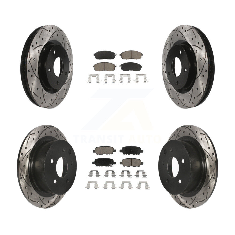Kit de plaquettes en céramique pour Rotor de frein à fente avant et arrière, pour Nissan Sentra SE-07-12