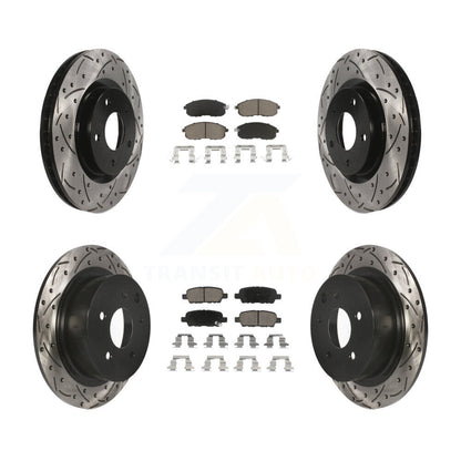 Kit de plaquettes en céramique pour Rotor de frein à fente avant et arrière, pour Nissan Sentra SE-07-12