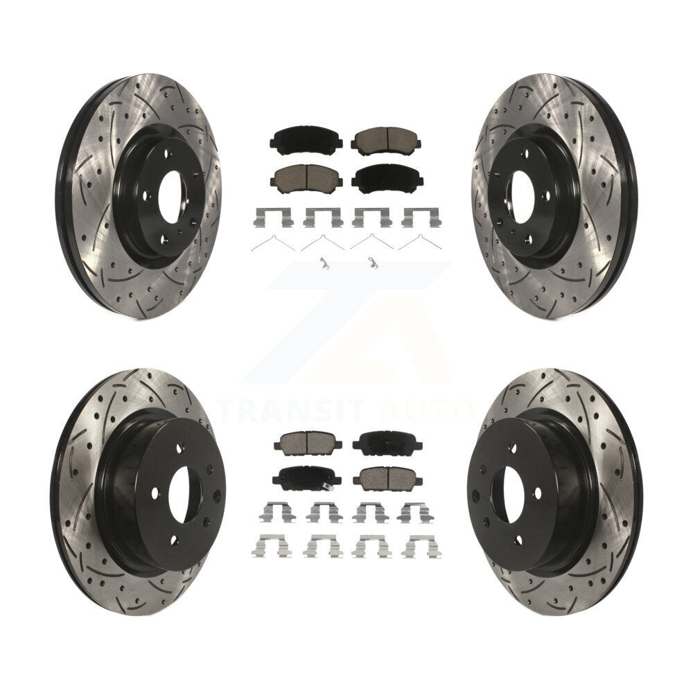 Kit de plaquettes en céramique pour Rotors de frein à disque, fente de perçage avant et arrière, pour Nissan Maxim