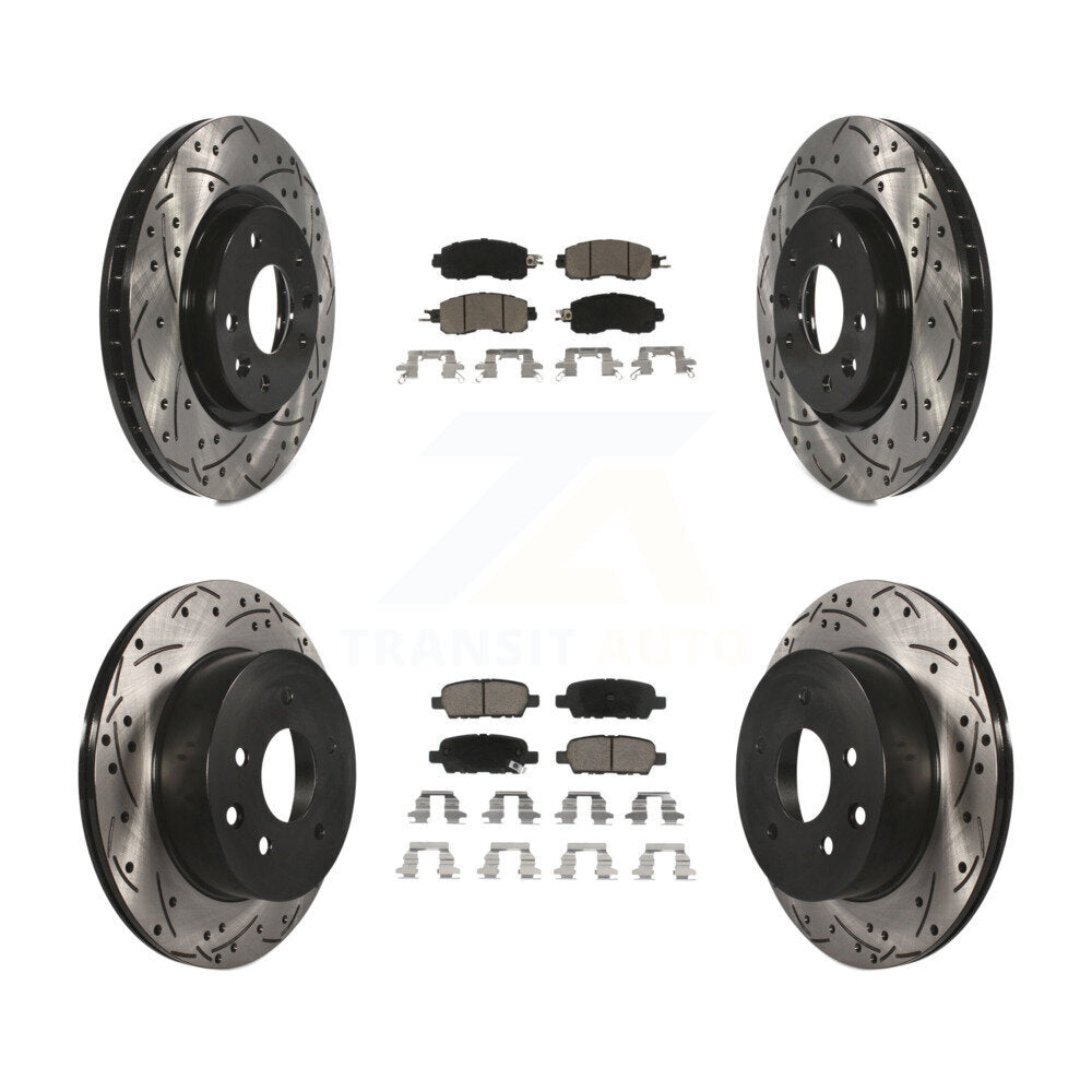 Kit de plaquettes en céramique pour rotors de frein à disque à fente avant et arrière, pour Nissan LEA