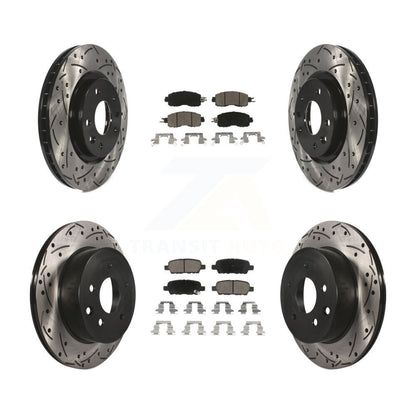 Kit de plaquettes en céramique pour rotors de frein à disque à fente avant et arrière, pour Nissan LEA