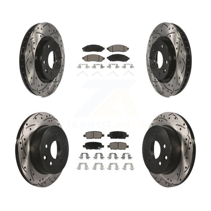 Kit de plaquettes en céramique pour rotors de frein à disque à fente avant et arrière, pour Nissan LEA