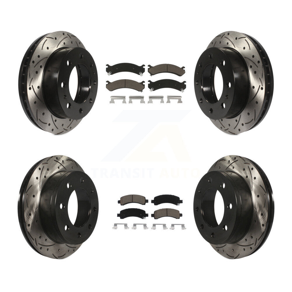 Kit de plaquettes en céramique pour Rotor de frein, fente de perçage avant et arrière, pour Chevrolet Express 2500 GM