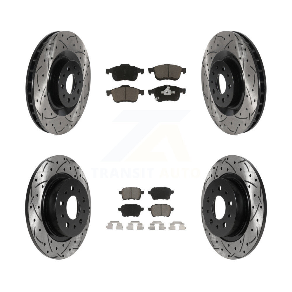 Kit de plaquettes en céramique pour Rotor de frein à disque, fente avant et arrière percée, pour Fiat 500 2014 – 2020