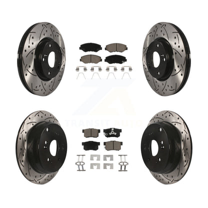 Kit de plaquettes en céramique pour Rotors de frein à disque, fente de perçage avant et arrière, pour Honda CR-2005 – 2006