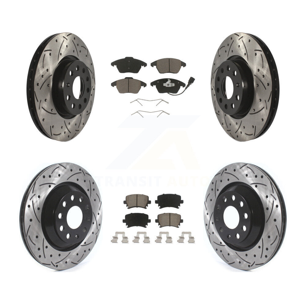 Kit de plaquettes en céramique pour Rotors de frein à disque, fente de perçage avant et arrière, pour Volkswagen Passat C