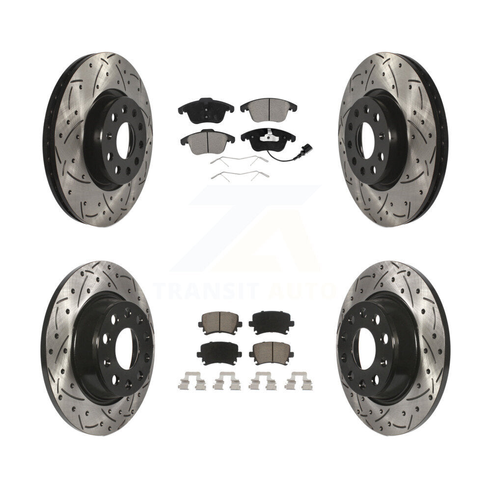 Kit de plaquettes en céramique pour Rotors de frein avant et arrière, pour Volkswagen Tiguan Audi Q