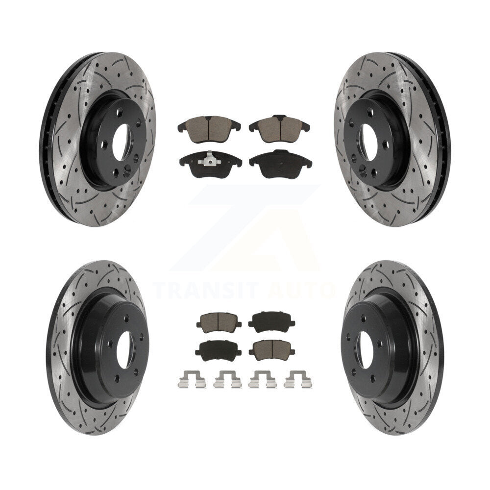 Kit de plaquettes en céramique pour Rotors de frein à fente avant et arrière, pour Land Rover Range Evoqu