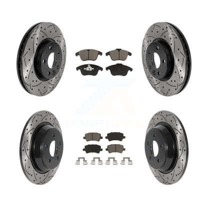 Kit de plaquettes en céramique pour Rotors de frein à fente avant et arrière, pour Land Rover Range Evoqu