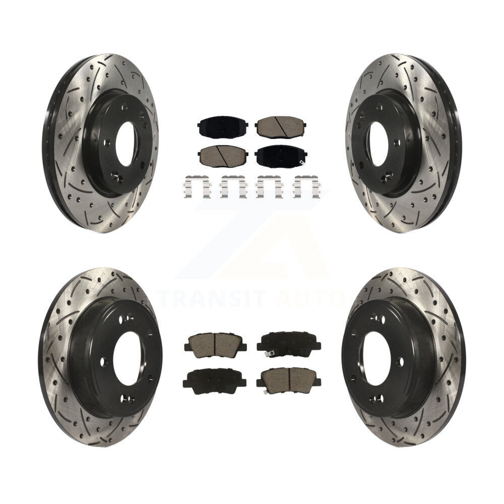 Kit de plaquettes en céramique pour Rotors de frein avant et arrière, pour Kia Hyundai Kona Forte G