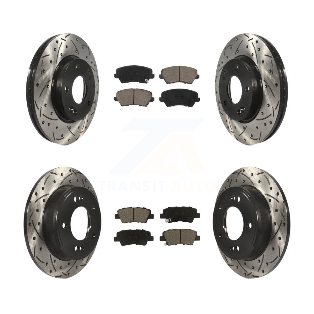 Kit de plaquettes en céramique pour Rotor de frein, fente avant et arrière, pour Hyundai Veloster Elantr